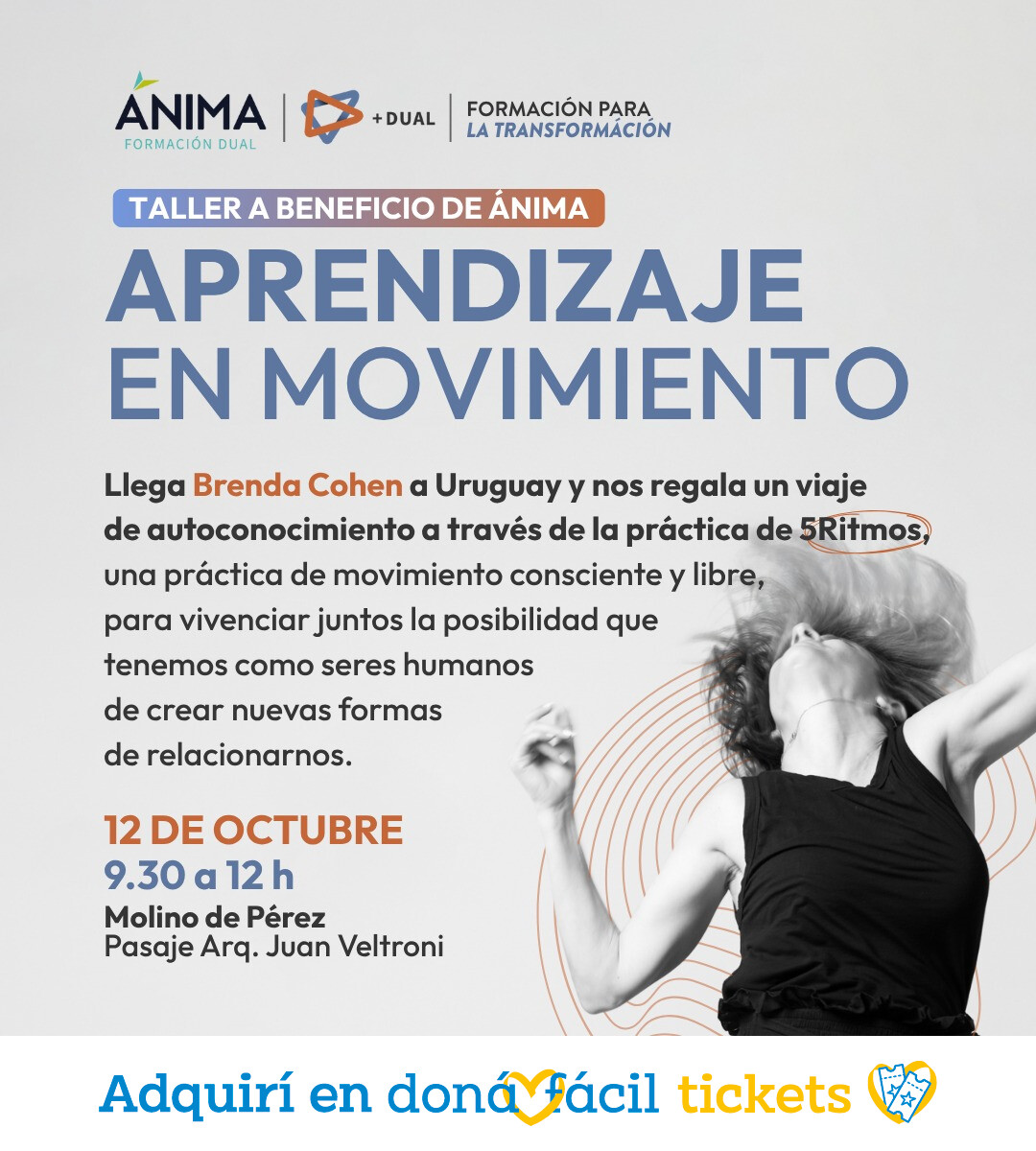 Foto de Aprendizaje en movimiento - Taller a beneficio de ÁNIMA