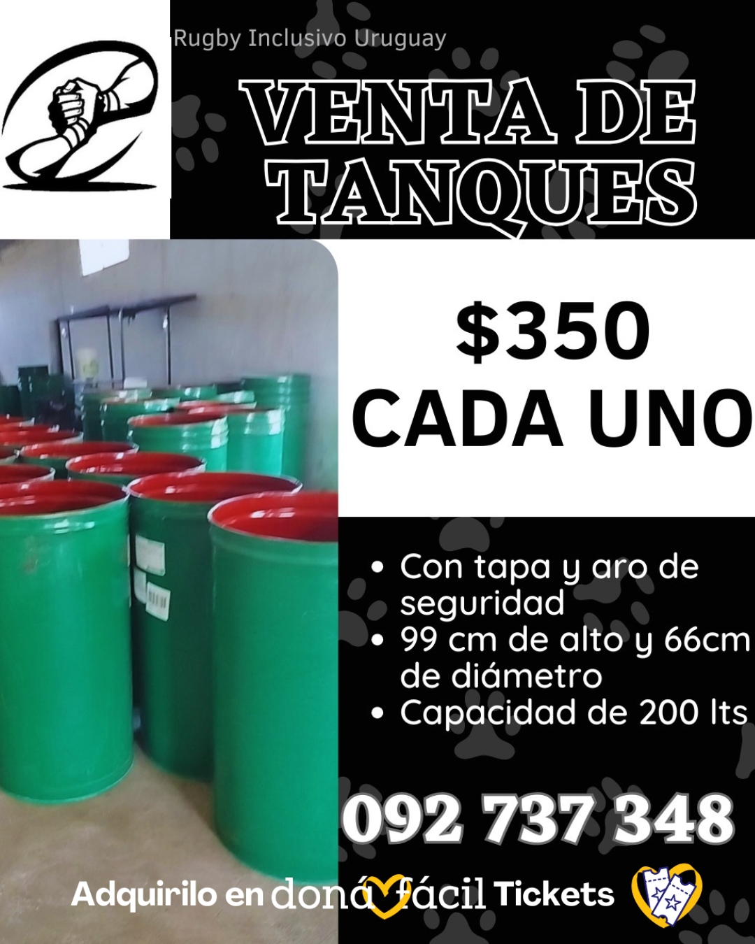 Tanques solidarios - Rugby Inclusivo Uruguay
